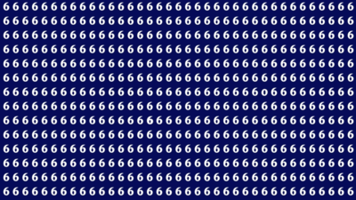 This optical illusion is gaslighting you: There’s a 0 in disguise in the sea of 6s; can you find it?