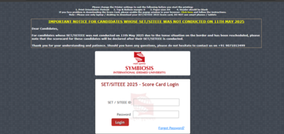 Symbiosis SET 2025 result declared: Direct link to download scorecards here – Times of India