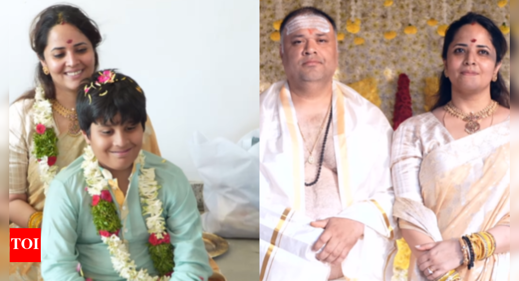 Anasuya Bharadwaj Celebrates Son's Upanayanam Ceremony