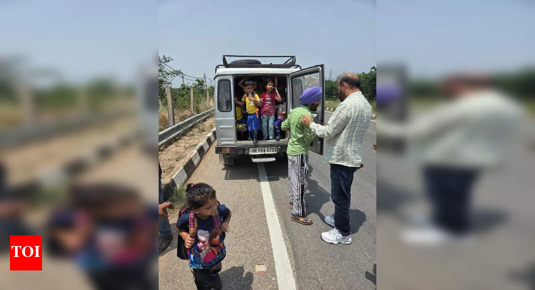 Panchkula: Overcrowded School Van Carrying 35 Students