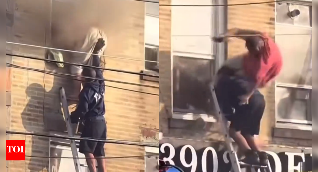 Pakistani immigrant dies after rescue ladder fails during escape from Brooklyn fire – Video