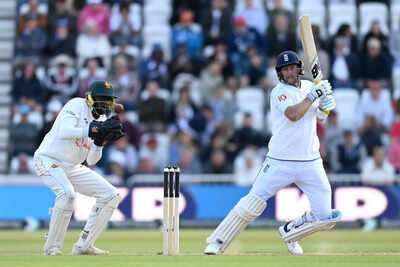 Joe Root of England bats watched by Zimbabwe wicketkeeper Tafadzwa Tsiga. (Getty Images) Joe Root's 13,000 milestone headlines England's record-breaking day vs Zimbabwe at Trent Bridge