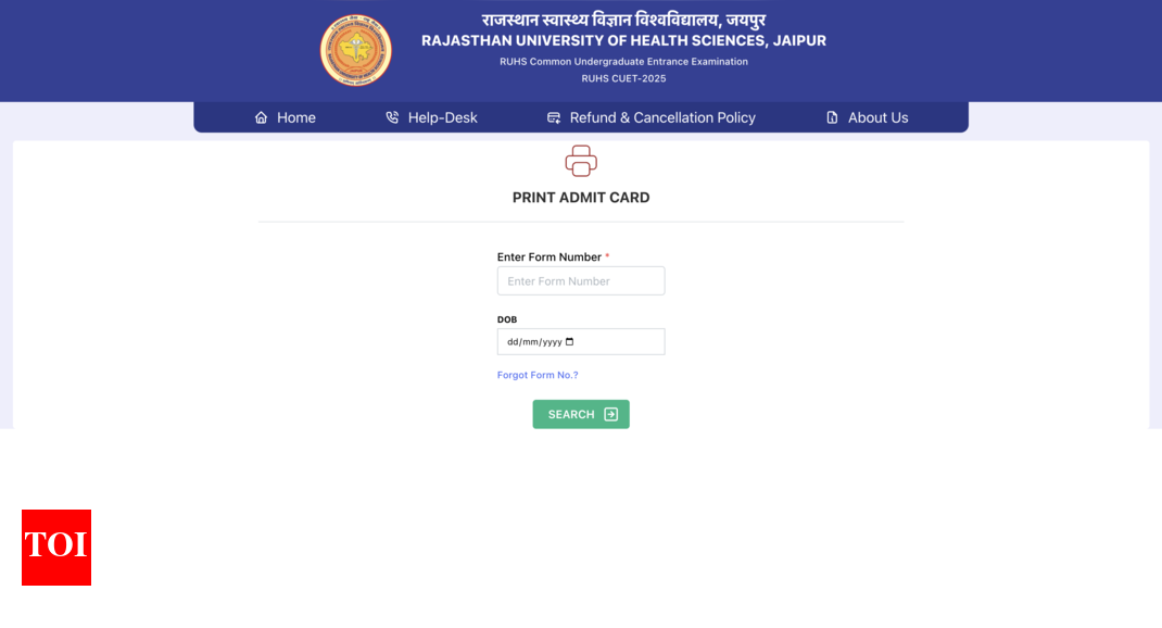 RUHS CUET admit card 2025 out: Check how to download hall ticket, direct link here