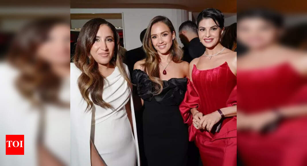 Jacqueline Fernandez Meets Jessica Alba at Cannes Film Festival