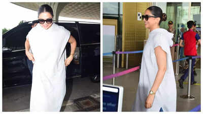 Deepika Padukone is all smiles at Mumbai airport amidst rumoured exit from Prabhas' Spirit