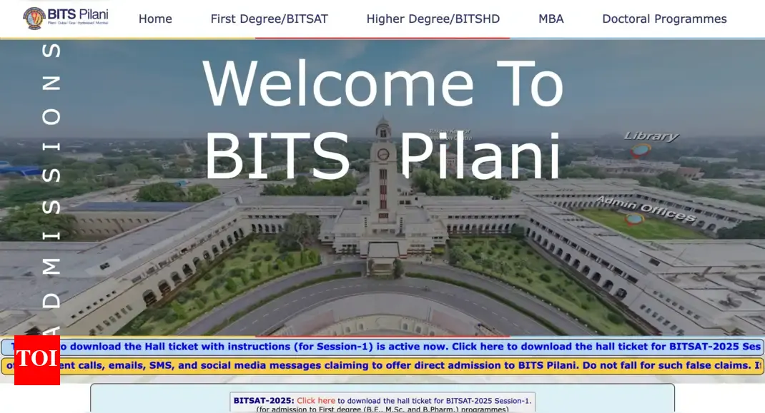 BITSAT 2025 Session 1 admit card released: Exams scheduled from May 26 to 30