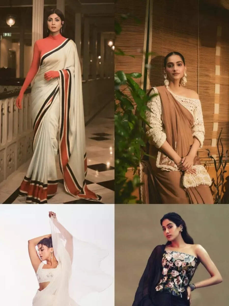 Actresses who love to wear sarees with a twist