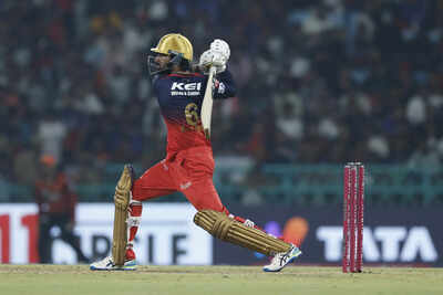 Krunal Pandya of Royal Challengers Bengaluru plays a shot during the 2025 IPL match against Sunrisers Hyderabad. (Getty Images) Watch: Krunal Pandya becomes second player to be hit wicket in IPL 2025; 17th overall