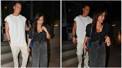 Neha Sharma spotted with rumoured beau Petar Slišković in Bandra