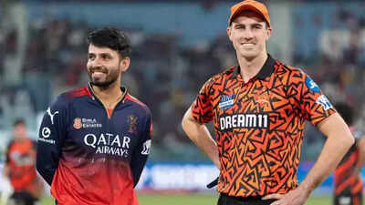 RCB stand-in skipper Jitesh Sharma with SRH captain Pat Cummins at the toss. (IPL Photo) 'It's good to lose': Jitesh Sharma after RCB’s defeat to SRH ahead of IPL 2025 playoffs