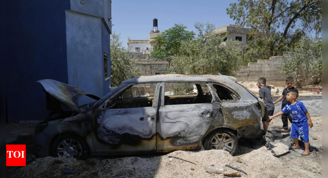 Burnt cars, shattered homes: Israeli settlers attack Palestinians in Bruqin
