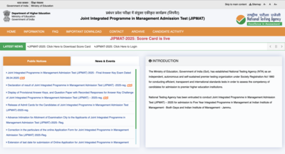 JIPMAT 2025 result declared: 12,939 candidates can download scorecards at exams.nta.ac.in – Times of India