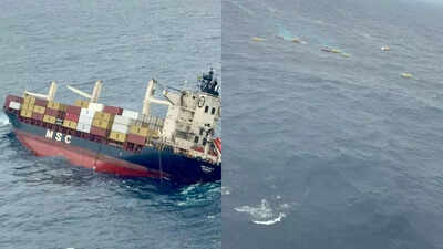 Container ship capsizes off Kerala coast; 21 rescued, 3 remain onboard for salvage ops
