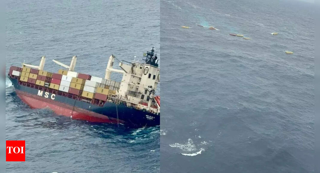 Container ship capsizes off Kerala coast; rescue under way for 15 crew members