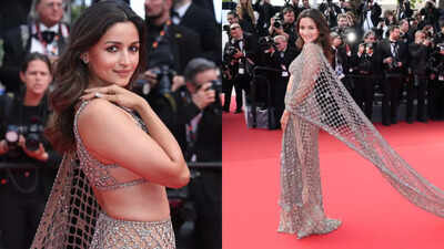 Alia Bhatt closed Cannes 2025 with a historic fashion statement, donning Gucci's first-ever saree. The custom-designed saree, embellished with Swarovski crystals and featuring Gucci's signature monogram, blended Indian elegance with modern flair. Alia Bhatt closes Cannes 2025 with a historic fashion moment in Gucci’s first-ever saree
