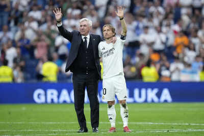 Real Madrid bid emotional farewell to manager Carlo Ancelotti and midfielder Luka Modric