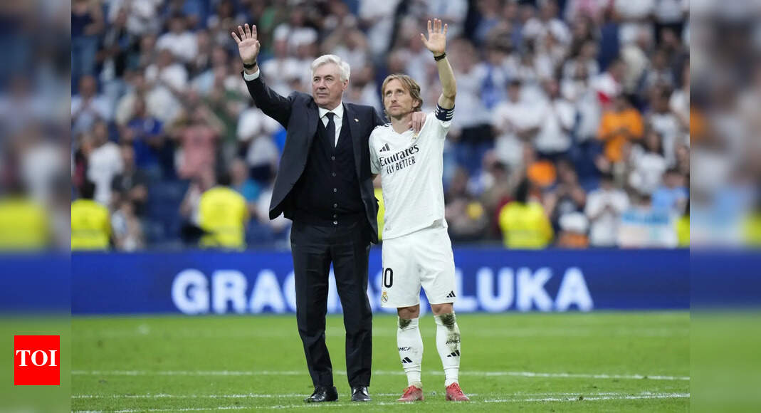 Real Madrid bid emotional farewell to manager Carlo Ancelotti and midfielder Luka Modric