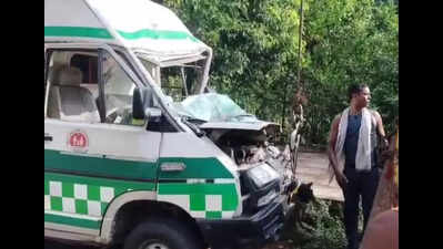 Man killed in ambulance-truck collision