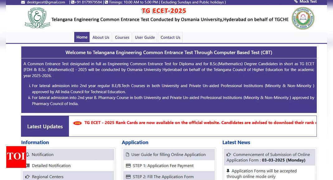 TS ECET 2025 results declared: Check rank cards at ecet.tsche.ac.in