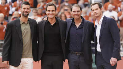 Rafael Nadal celebrated at 2025 French Open alongside Roger Federer, Novak Djokovic, Andy Murray - Watch