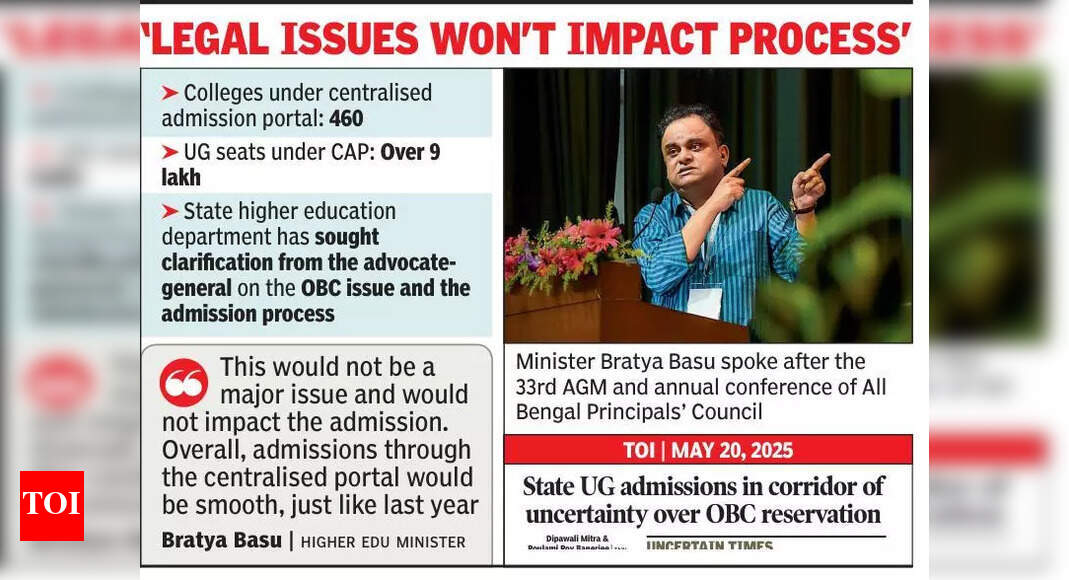 Bengal Undergraduate Admissions Through Central Portal Next Week