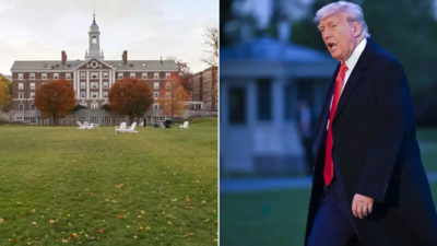  Donald Trump on Harvard University row