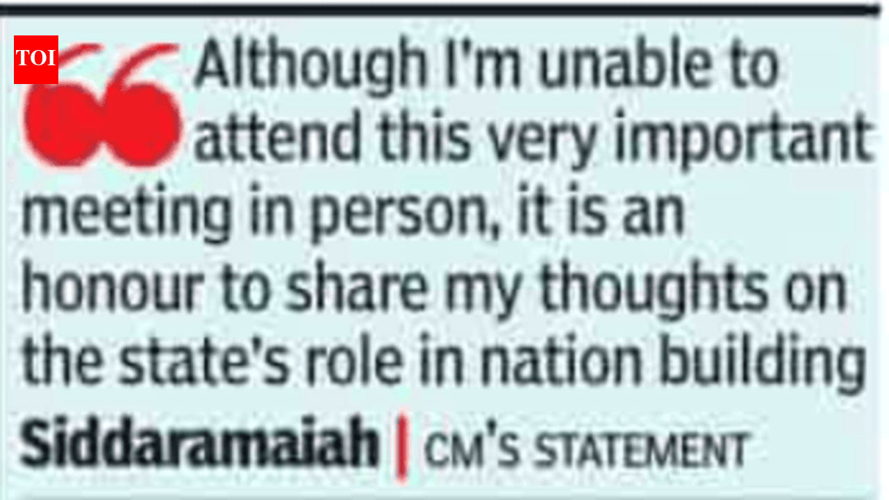 CM Siddaramaiah: Karnataka CM misses Niti Aayog meet; no representative ...