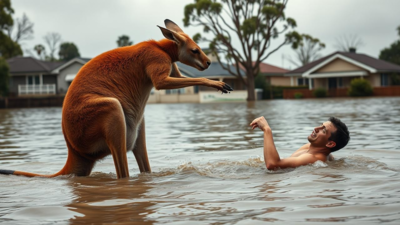 Kangaroo turns into boxer, throws punches in unexpected showdown with Australian man