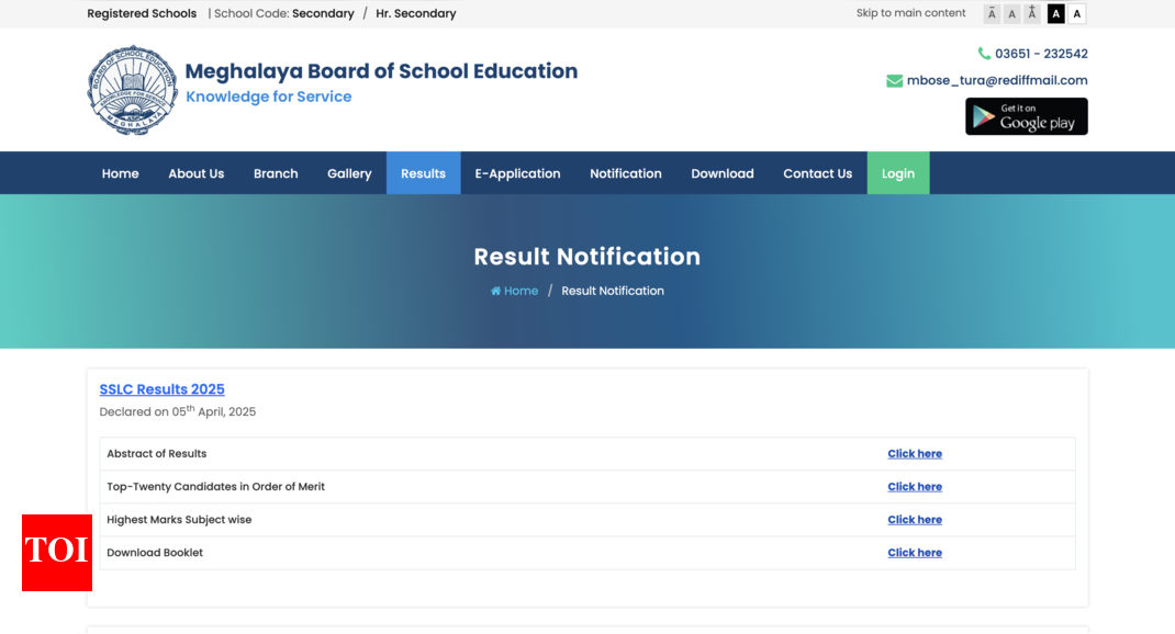 MBOSE SSLC supplementary result 2025 out: Pass percentage at 80.35%, check how to download scorecards at mbose.in