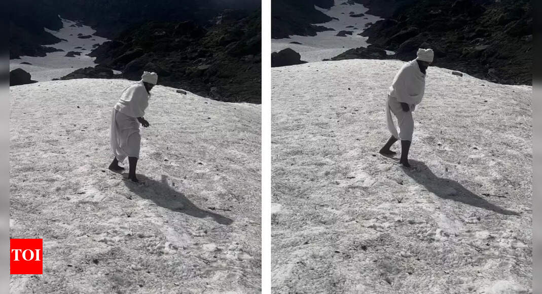Yogi's Barefoot Himalayan Walk Stuns Social Media