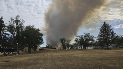 Wildfire sweeps through historic Fort Stanton site in New Mexico