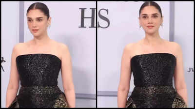Aditi Rao Hydari turns heads as she sparkles in a shimmery gown at an event: Watch