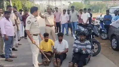 Andhra Pradesh cops pin down 3 men on road, beat them with sticks for attacking on constable