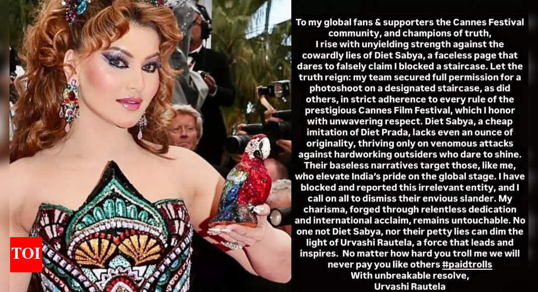 Urvashi Rautela Rebukes Diet Sabya Over Cannes Controversy