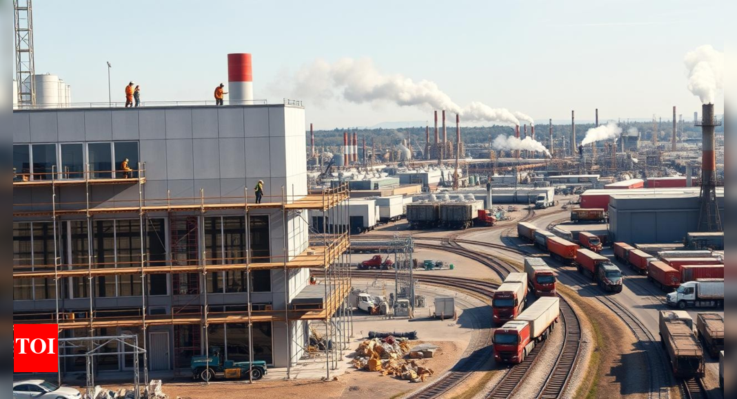 India's April industrial production  growth likely slumped to 1.2% amid sectoral weakness: Report – Times of India