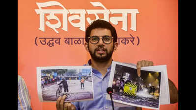 Aaditya and Raut keep up pressure on BMC and govt