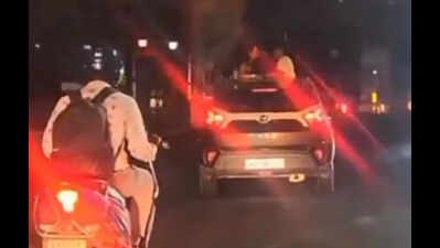Late-night sunroof stunt in Bengaluru: Couple fined Rs 1,500 after video goes viral