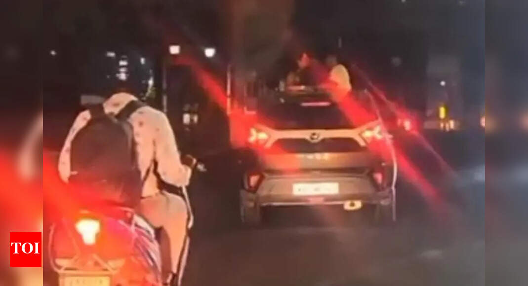 Late-night sunroof stunt in Bengaluru: Couple fined Rs 1,500 after video goes viral