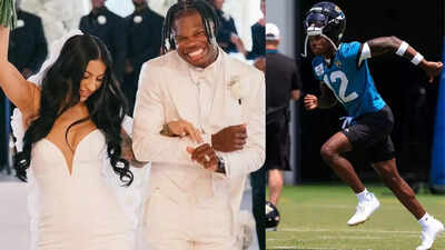 Newlywed CB Travis Hunter lights up the Jacksonville Jaguars’ practice