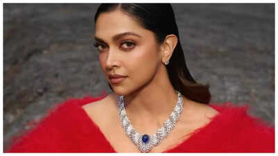Deepika Padukone stuns in Stockholm in dramatic red gown - PICS
