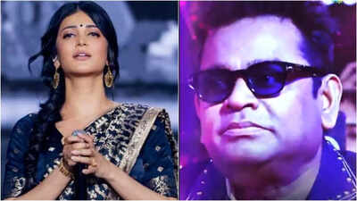 Shruti Haasan’s electrifying ‘Vinveli Nayaga’ live stuns AR Rahman at ‘Thug Life’ audio launch