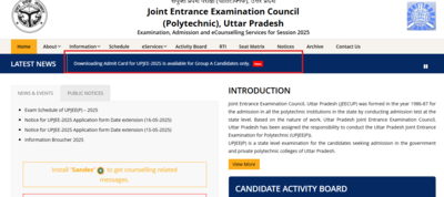 JEECUP admit card 2025 released for UPJEE Group A candidates: Direct link to download hall tickets here