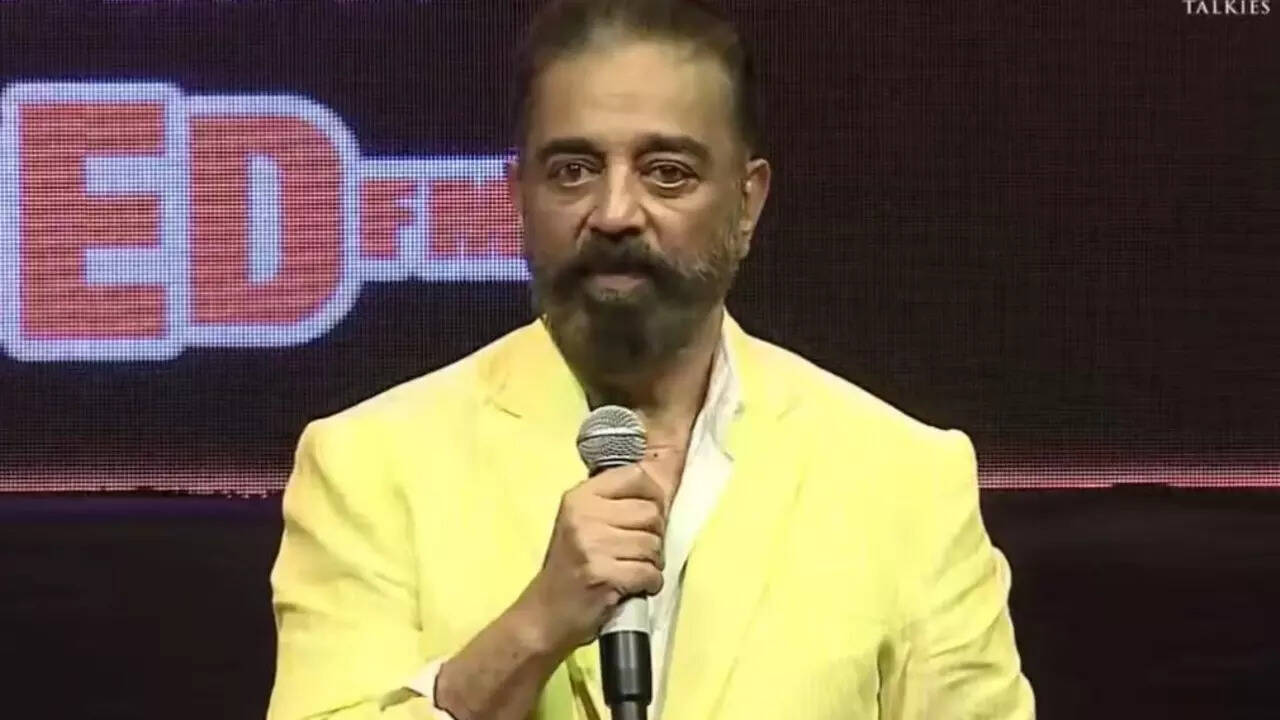 Kamal Haasan reacts to uproar over Tamil-Kannada language remark: "Love  never apologises" | Tamil Movie News - Times of India