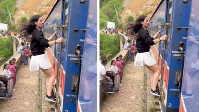  Young woman slips on train door while making reel– here’s the full story
