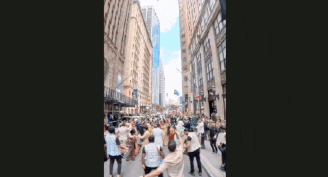 Indian Wedding Procession Shuts Down Wall Street with Bhangra Beats