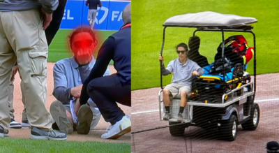 Injured Tigers groundskeeper flips off live cameras during Giants-Tigers game delay