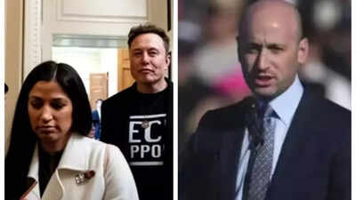 Wild White House rumors claim Stephen Miller was using wife as Elon's handler before she left him for Musk