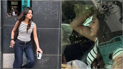 Rajesh Khanna’s granddaughter Naomika Saran blushes, runs away from paparazzi on being spotted at Maddock Films