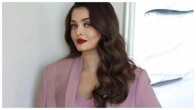 Aishwarya Rai Bachchan stuns in monochrome mauve pant suit; Channels boss-lady glam in unseen pics from Cannes