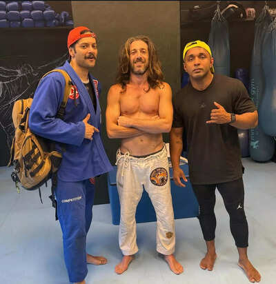 Ali Fazal trains in Jujutsu with Italian black belt holder, Umberto Barbagallo